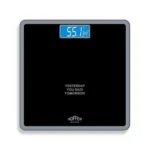Hoffen (Made In India) Thick Tempered Glass Digital Electronic LCD Personal Body Weight Machine for Body Weight Fitness (HO-18-Black) with Two Years Warranty