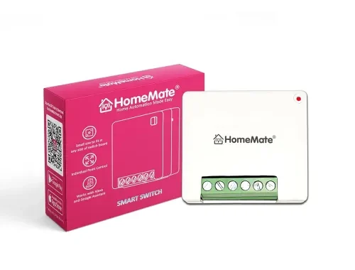 HomeMate WiFi Smart Switch (2 Node) – Hub-Free, Manual Control, Alexa/Google/Siri Compatible