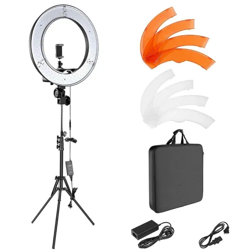 House of Quirk Ring Light Kit:18 48cm Outer 55W 5500K Dimmable LED Ring Light, Light Stand, Carrying Bag for Camera,Smartphone,YouTube,Self-Portrait Shooting House of Quirk Ring Light Kit:18 48cm Outer 55W 5500K Dimmable LED Ring Light, Light Stand, Carrying Bag for Camera,Smartphone,YouTube,Self-Portrait Shooting