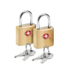 Inditradition Tsa Approved Brass Combination Lock With Keys For Suitcase, Luggage (Pack Of 2) – Golden Colour