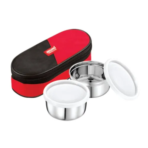 JENSONS Premium Essence Stainless Steel Lunchbox 3pc Set (350ml x 2) Tiffin for Office, School & College with Food Grade Steel Leakproof & Dishwasher Safe JENSONS Premium Essence Stainless Steel Lunchbox 3pc Set (350ml x 2) Tiffin for Office, School & College with Food Grade Steel Leakproof & Dishwasher Safe