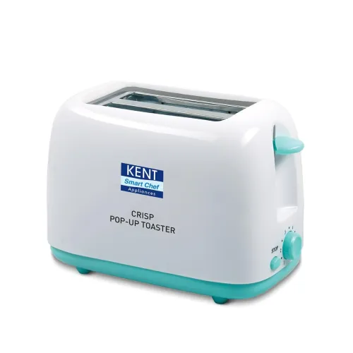 Kent Crisp Pop Up Toaster 750 Watts | 2 Slice Automatic Pop Up Electric Toaster | 6 Heating Modes | Auto Shut Off | Removable Bread Crumbs Tray | White
