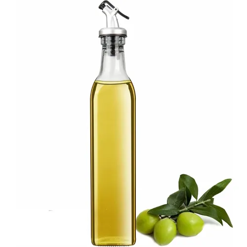 Kettlekane 500ML Leak-Proof Clear Glass Oil Dispenser Bottle, Oil & Vinegar Cruet Dispenser Bottle (Pack of 1) Kettlekane 500ML Leak-Proof Clear Glass Oil Dispenser Bottle, Oil & Vinegar Cruet Dispenser Bottle (Pack of 1)