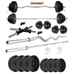 Kore PVC 12 Kg Combo 343 Wb-Wa Home Gym Set (Black)