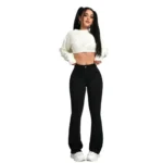 KOTTY Women’s Flared Jeans|High Waist Bootcut|Wide Leg|Bell Bottom Denim for Trendy & Comfortable Fit
