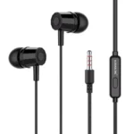 Kratos E02 Black Wired Earphones with 3.5mm Jack in-line Mic Control for Clear Calling & Music, Multi-Functional Controller,Sweat Resistant,Comfort Fit Wired Ear Phones,Compatibility with All Mobiles