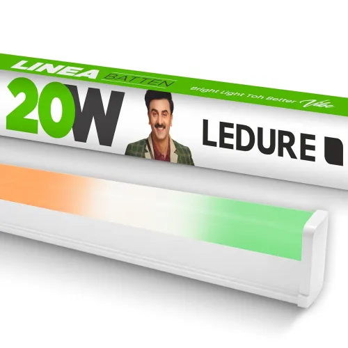 LEDURE 20W LED Batten|4-ft Tiranga Decorative Tubelight|Tiranga,Pack-1 LEDURE 20W LED Batten|4-ft Tiranga Decorative Tubelight|Tiranga,Pack-1
