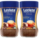 Levista Classic Pure Instant Coffee 100/90 GM JAR (Pack of 2)