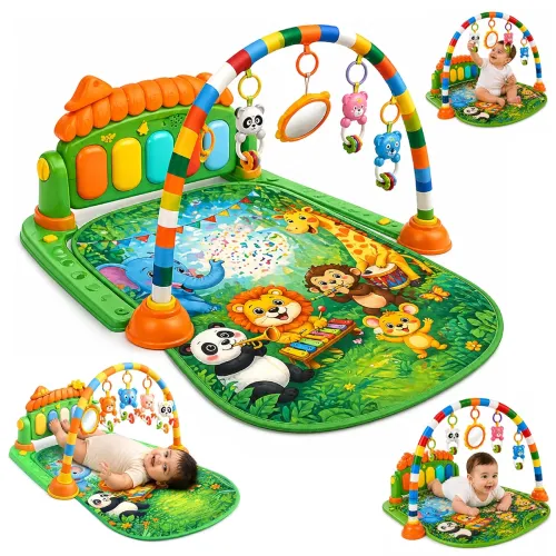 Lifelong Jungle Piano Playgym | Musical Mat with Lights, Hanging Toys| Soft Tummy Time, Crawling Play Mat, Motor Skills Development| Kick & Play Piano Fitness Rack (0–24 Months, 6 Month Warranty) Lifelong Jungle Piano Playgym | Musical Mat with Lights, Hanging Toys| Soft Tummy Time, Crawling Play Mat, Motor Skills Development| Kick & Play Piano Fitness Rack (0–24 Months, 6 Month Warranty)