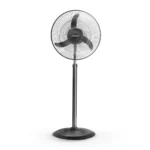 LONGWAY Bolt Black Pedestal Fan, P1 400 mm, Ultra High Speed, 3 Blade, Decorative Star Rated (Black, Pack of 1)