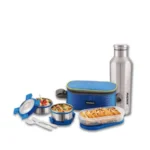 Magnus Avanza 3 Deluxe Stainless Steel Lunch Box with Stainless Steel Bottle (900ml) 3 Containers Lunch Box