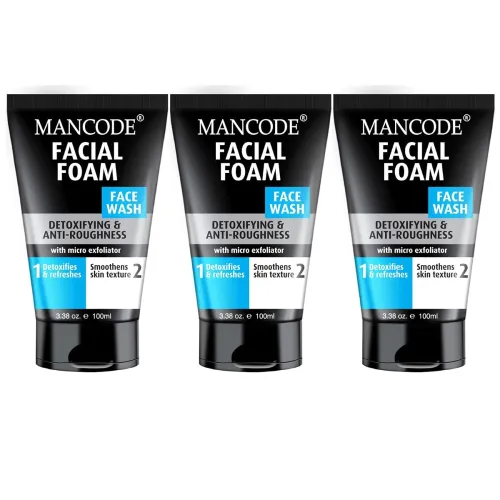 Mancode Detoxifying Face Wash for Men – Clear Skin, Oil Control, Acne Defense, Dark Spot Reduction, Pollution Protection – Pack of 3 | Men’s Skincare 100ml X 3 Mancode Detoxifying Face Wash for Men – Clear Skin, Oil Control, Acne Defense, Dark Spot Reduction, Pollution Protection – Pack of 3 | Men’s Skincare 100ml X 3