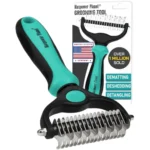 Maxpower Planet Pet Grooming Brush – Double Sided Shedding, Dematting – Undercoat Rake Dogs – Dog Grooming Brush – Deshedding Brush for Dogs – Dog Brush, Cat Brush, Reduce Shedding by 95%, Turquoise