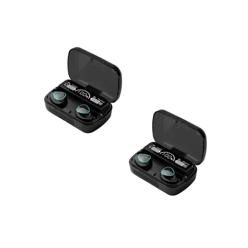 MB Star TWS M10 Bluetooth V5.1 in-Ear Wireless Earbuds with Upto 4 Hours Playback Stereo with Charging Power Bank Case Waterproof Bluetooth Earphones with Mic, Noise-Cancellation – Pack of 2, Black MB Star TWS M10 Bluetooth V5.1 in-Ear Wireless Earbuds with Upto 4 Hours Playback Stereo with Charging Power Bank Case Waterproof Bluetooth Earphones with Mic, Noise-Cancellation – Pack of 2, Black