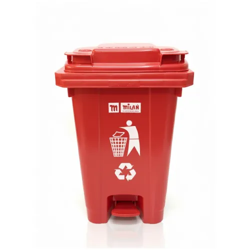 Milan Plastic Garbage Waste Dustbin with Step-On Pedal 65 Ltr Red Milan Plastic Garbage Waste Dustbin with Step-On Pedal 65 Ltr Red
