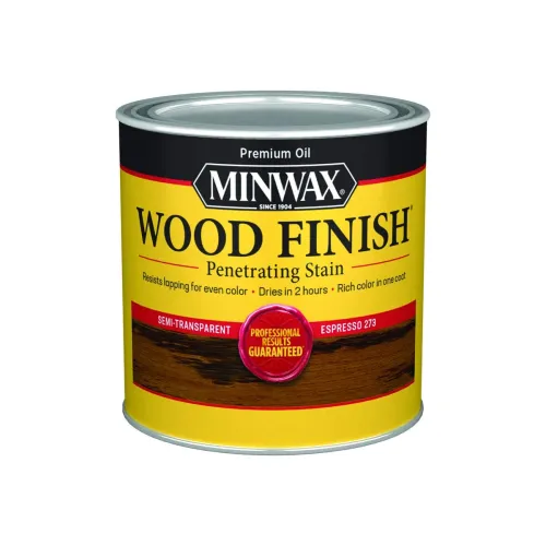 Minwax 227634444 Wood Finish Penetrating Interior Wood Stain, 1/2 Pint, Espresso Minwax 227634444 Wood Finish Penetrating Interior Wood Stain, 1/2 Pint, Espresso