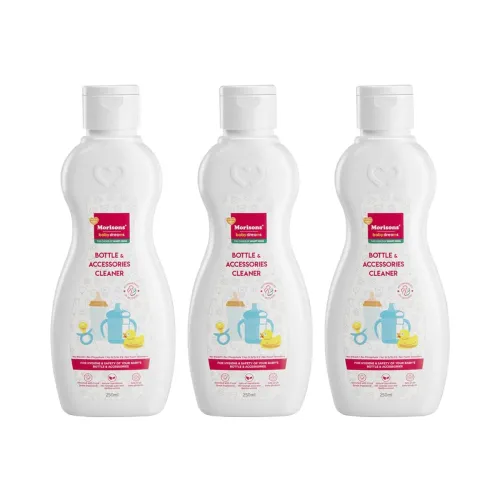Morisons Baby Dreams Feeding Bottle & Accessory Cleaner | Anti-Bacterial | Safe for Babies | Kills Germs | Leaves no Residue | Made with Natural Ingredients | 250ml Pack of 3 Morisons Baby Dreams Feeding Bottle & Accessory Cleaner | Anti-Bacterial | Safe for Babies | Kills Germs | Leaves no Residue | Made with Natural Ingredients | 250ml Pack of 3