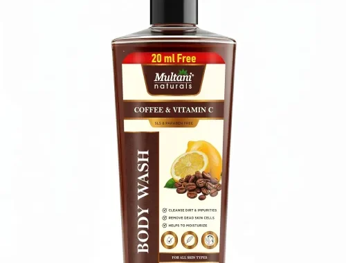 Multani Naturals Coffee & Vitamin C Body Wash I Body Wash for Men & Women – its Unisex I Herbal Body Cleanser for Skin Brightening, Reduce Skin Puffiness & Improves Skin Elasticity I Paraben Free I Sulphate Free I Kind to All Skin | Types I