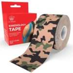MY ARMOR Kinesiology Tape for Physiotherapy, Kinesio Tape for Sports Injury Pain Relief Muscle Tape for Shoulders, Arms, Ankles Athletic Tape for All Body Exercise Pain Support – 5Cm x 5Mt, Green Camo