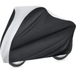 NABAAT Universal Waterproof Dust Cycle / Bicycle Cover for Outdoor Rain/ Sun/ Snow/ Corrosion Protection (Black & Silver), Nylon