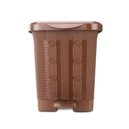 Nayasa Mikado Plastic Waste Paper | Small | Table Top Multi Purpose Dustbin With Lid | Waste Paper Bin | Plastic Pedal Waste Bin | Ideal For Home/Kitchen/Office | Brown Nayasa Mikado Plastic Waste Paper | Small | Table Top Multi Purpose Dustbin With Lid | Waste Paper Bin | Plastic Pedal Waste Bin | Ideal For Home/Kitchen/Office | Brown