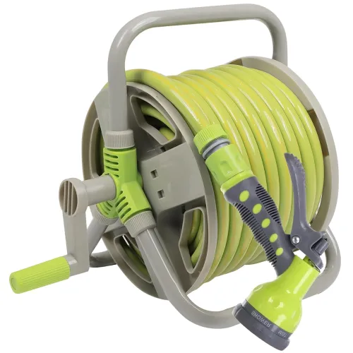 Neptune Simplify Farming Retractable Garden Hose Reel | Secure and Stable Hose Pipe 15 Meters | with 7-Patterns Spray Nozzle | Compact Design for Effortless Storage and Transport – Small Neptune Simplify Farming Retractable Garden Hose Reel | Secure and Stable Hose Pipe 15 Meters | with 7-Patterns Spray Nozzle | Compact Design for Effortless Storage and Transport – Small