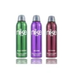 Nike Unisex Black Pepper + Incense + Patchouli Fresh Spray Deodorant For Man – Pack Of 3 (200Ml Each), 3 Count