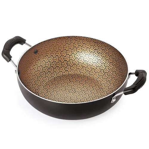 Nirlon Majesty Dishwasher Safe Aluminum Non Stick Deep Kadhai 22cm-2.25 Liter (Non Induction Base) Nirlon Majesty Dishwasher Safe Aluminum Non Stick Deep Kadhai 22cm-2.25 Liter (Non Induction Base)