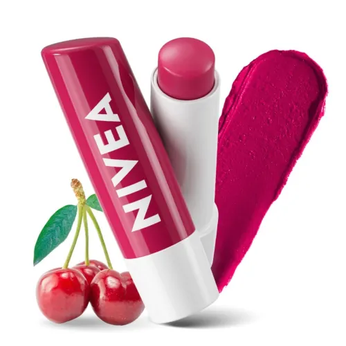 NIVEA Cherry Shine 4.8g Lip Balm | 24 H Melt in Moisture Formula | Natural Oils | Glossy Finish, 4.8 g (Pack of 1) NIVEA Cherry Shine 4.8g Lip Balm | 24 H Melt in Moisture Formula | Natural Oils | Glossy Finish, 4.8 g (Pack of 1)