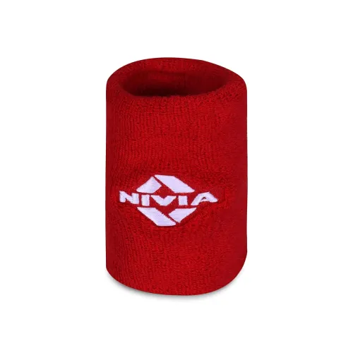 Nivia Sweatband for Men & Women, Wristbands for Tennis, Basketball, Running, Sweat Band for Gym & Athletes (Large, Red) Nivia Sweatband for Men & Women, Wristbands for Tennis, Basketball, Running, Sweat Band for Gym & Athletes (Large, Red)