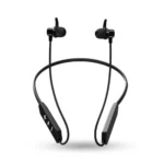 OOGE Tune 22 Neckband Bluetooth Earphones (Black) with 80H Playtime, AI ENC for Calls, Type-C Fast Charging, Bluetooth v5.4, IPX3 Water Resistance, Metallic Buttons, Sleek Design, 3000H Standby