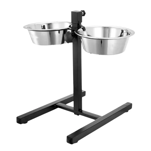 PETS EMPIRE Adjustable Pets Bowl Elevated Double Diner Dog Bowls (900 ml x 2) | H-Base Stand with Stainless Steel Removable Bowls | Pet Feeder Raised Dog Food Bowl – Dog Feeding Station PETS EMPIRE Adjustable Pets Bowl Elevated Double Diner Dog Bowls (900 ml x 2) | H-Base Stand with Stainless Steel Removable Bowls | Pet Feeder Raised Dog Food Bowl – Dog Feeding Station