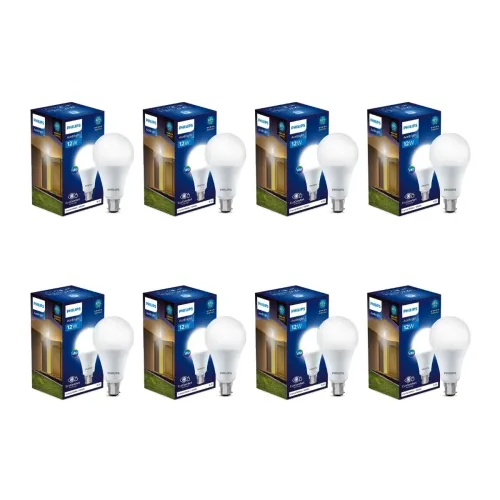 Philips Base B22 12-Watt (Pack of 8, Cool Day Light) Philips Base B22 12-Watt (Pack of 8, Cool Day Light)