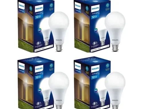 PHILIPS Stellar Bright 12-Watt LED Bulb B22 Base (Crystal White, Pack of 4)