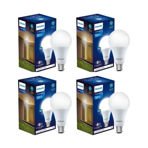 PHILIPS Stellar Bright 12-Watt LED Bulb B22 Base (Crystal White, Pack of 4)