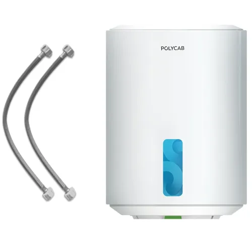 POLYCAB Emerald Plus 5-Star 15 Litre Water Heater (Geyser) | Free Connecting Pipe | 5-Year Tank Warranty| Faster Heating, For High Rise BuildingShock Resistant (White) POLYCAB Emerald Plus 5-Star 15 Litre Water Heater (Geyser) | Free Connecting Pipe | 5-Year Tank Warranty| Faster Heating, For High Rise BuildingShock Resistant (White)