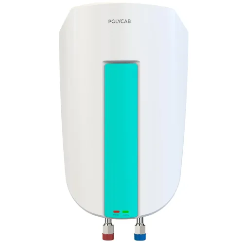 POLYCAB Intenso 5 litre, 3 KW Electric Instant Geyser (Water Heater) For Home & Kitchen | Efficient Heating Element | Enhanced Safety Measures| 5 years tank & 2 years product warranty【White】 POLYCAB Intenso 5 litre, 3 KW Electric Instant Geyser (Water Heater) For Home & Kitchen | Efficient Heating Element | Enhanced Safety Measures| 5 years tank & 2 years product warranty【White】