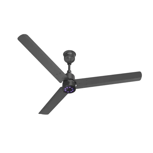 Polycab Wizzy Plus LED 1200mm BLDC Ceiling Fan with Remote |BEE 5 Star Rated, Higher Air Delivery|LED Indicator,Reverse,Boost,Sleep and Breeze Mode,Free Installation |3 Years Warranty (Matt Black)