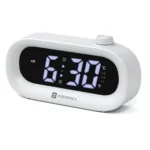 Portronics Glowtime Multi-Function Type-C Powered LED Digital Alarm Clock with Temperature Display, 1-99 Min Timer, Touch Sensitive Panel, 3-Level Brightness, 12/24H Format, Desk & Bedside Clock