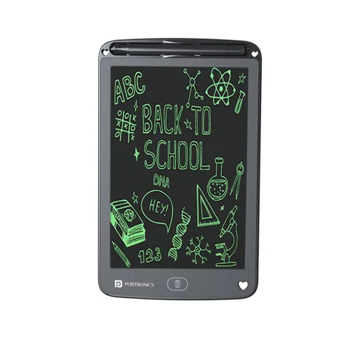Portronics Ruffpad 12E Re-Writable LCD Writing Pad with 30.4cm (12 inch) Writing Area, India’s First Notepad to Save and Share Your Child’s First creatives via Ruffpad app on Your Smartphone(Black) Portronics Ruffpad 12E Re-Writable LCD Writing Pad with 30.4cm (12 inch) Writing Area, India’s First Notepad to Save and Share Your Child’s First creatives via Ruffpad app on Your Smartphone(Black)