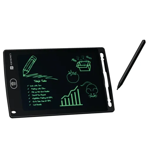 Portronics Ruffpad 8.5E Re-Writable LCD Writing Pad with Screen 21.5cm (8.5-inch) for Drawing, Playing, Handwriting Gifts for Kids & Adults,(Black) Portronics Ruffpad 8.5E Re-Writable LCD Writing Pad with Screen 21.5cm (8.5-inch) for Drawing, Playing, Handwriting Gifts for Kids & Adults,(Black)