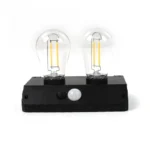 PremiumAV Solar Motion Sensor Wall Light YT-819 – 2W Outdoor LED Lamp with Dual Filament Bulbs, Auto On/Off for Garden, Patio, Walkway, Yard & Security Lighting (1 Pack)