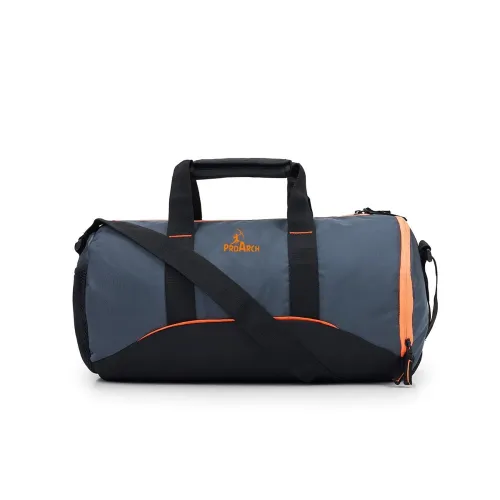 ProArch Gym Duffle Bag for Men & Women | Travel Duffel Bag with Shoulder Strap | Spacious Sports Bag for Gym, Yoga, Weekend Travel | Durable & Lightweight with Multiple Compartments | Grey & Black