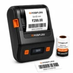 PSF20 58mm Inkless Thermal Portable Printer | Bluetooth & USB Receipt, Barcode & Label Printer for Shops & Retail Use | Mobile & PC Support | 200 Labels Included | Color: Back/White
