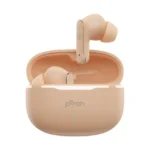 pTron Bassbuds Eon in-Ear TWS Earbuds w/ 13mm Drivers, 45Hrs Playtime, Dual HD Mic & TruTalk AI-ENC Calls, Custom EQ,Mobile App, Bluetooth v6.0 Headphones, Voice Assist., Type C Charging & IPX5 (Peach)