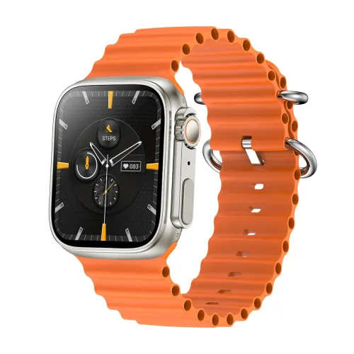 pTron Reflect Pro 1.85\’ Smartwatch, Bluetooth Calling, Full Touch Display 600 NITS, Digital Crown,Metal Frame, 100+ Watch Faces, HR, SpO2, Voice Assist, 5 Days Battery Life, IPX68 Waterproof (Gold)