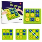 Puno OXOX Games – Tic Tac Toe Game – Classic Indoor Games for Kids – Board Games xo xo | Mutlicolor | Pack of 1