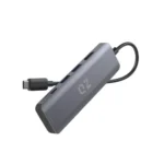 QZ [4K 60Hz, 5 in 1] QZ USB-C Hub with HDMI 4K 60Hz, USB Type-C Dock Laptop Docking Station with Power Delivery 100W, USB 3.0, USB-C 5Gbps for PC, Laptop, Phones and Office Work Stations [Aluminum]