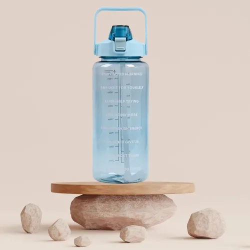 RABBY 2L Motivational Water Bottle for Kids & School Use | Time Marker, BPA-Free, Leakproof Straw Lid, Carry Strap | Plastic Water Bottle for Travel, Sports, Gym, Office (Sky Blue 1Pcs) RABBY 2L Motivational Water Bottle for Kids & School Use | Time Marker, BPA-Free, Leakproof Straw Lid, Carry Strap | Plastic Water Bottle for Travel, Sports, Gym, Office (Sky Blue 1Pcs)