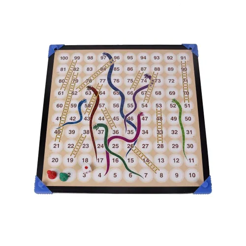 RATNA’S Table TOP Family Fun Excellent Ludo Snakes and LADDERS Board Game with Stand